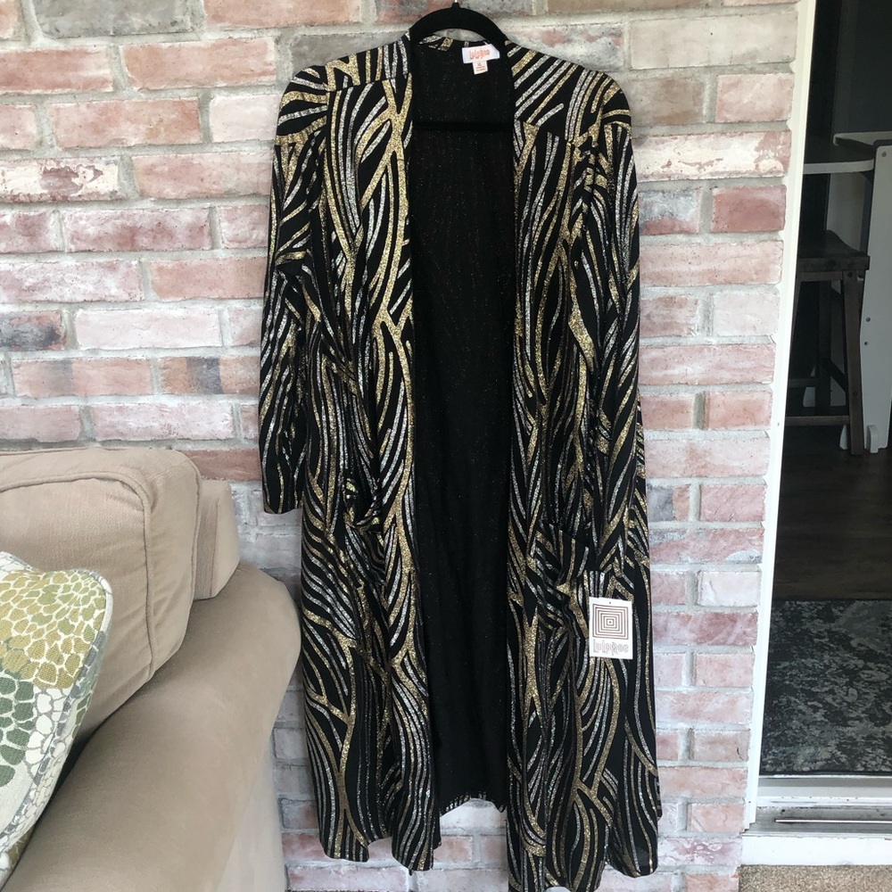 LuLaRoe XL Sarah-Elegant Collection Gold & Silver